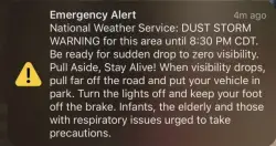 Drivers urged to stay off roads in Illinois amid dust storms